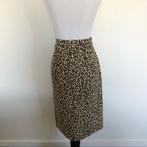 J. Crew leopard pencil skirt -sz 4
